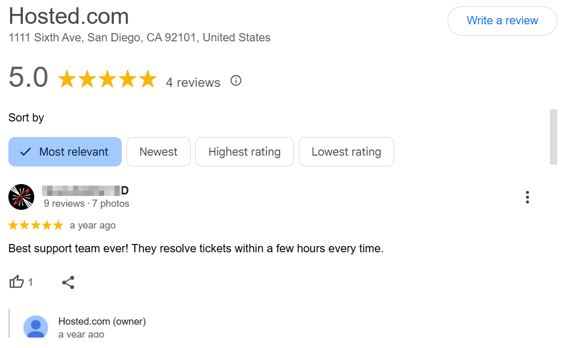 Embed Google Reviews In WordPress - Google Reviews Example