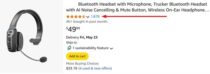 Embed Google Reviews In WordPress - Example of Google Reviews on Ecommerce Website