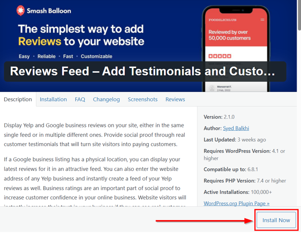 Embed Google Reviews In WordPress - Install Reviews Feed Plugin