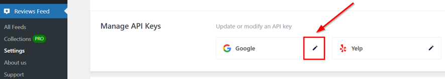 Embed Google Reviews In WordPress - Manage API Keys for Google