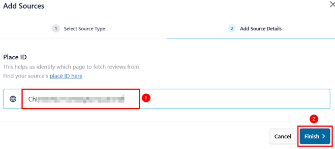 Embed Google Reviews In WordPress - Fill In Place ID to Finish Creating Google Reviews Feed