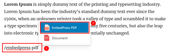 How To Embed A PDF In WordPress - Insert EmpressPress PDF Block