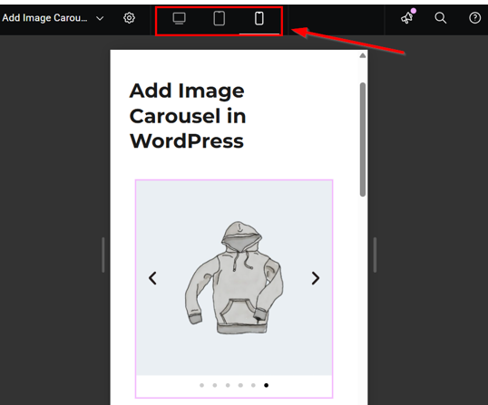 Create A WordPress Image Carousel - Test Carousel on Different Devices