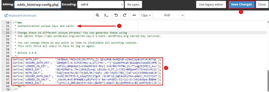 WordPress Salts & Security Keys - Replace WordPress Salts and Keys