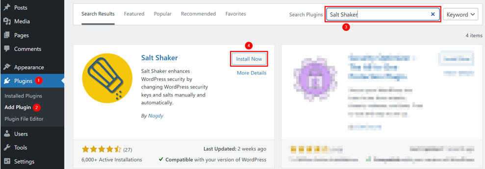 WordPress Salts & Security Keys - Install Salt Shaker Plugin