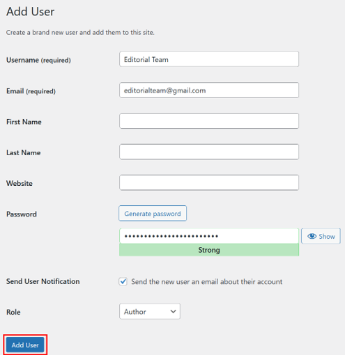 Remove The Author From WordPress Posts - Add User in WordPress