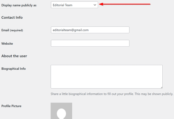 Remove The Author From WordPress Posts - Update Display Name for a WordPress User