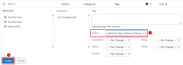 Remove The Author From WordPress Posts - Change Author