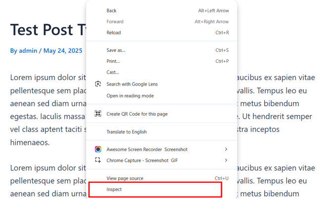 Remove The Author From WordPress Posts - Inspect Code