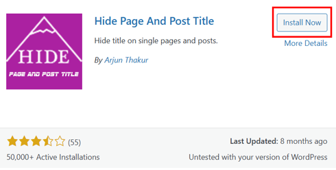 How To Hide Page Title In WordPress - Install Hide Page and Post Title Plugin