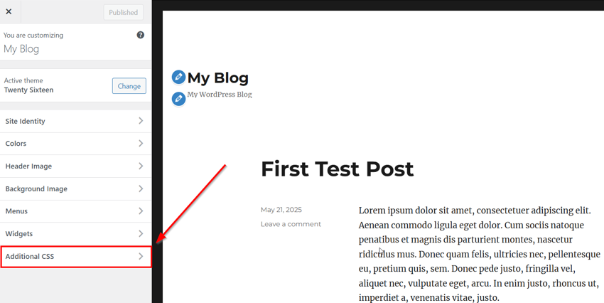How To Hide Page Title In WordPress - Add Additional CSS to Customize Settings