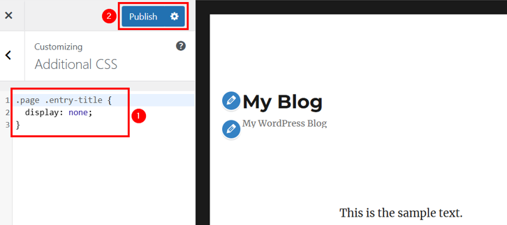 How To Hide Page Title In WordPress - Hide Title from All Pages Using Custom CSS