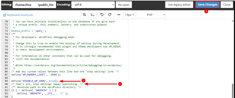 WordPress Cron Jobs - Disable WP-Cron by Editing wp-config.php File