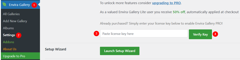 Disable Right Click On Your WordPress Website - Verify Envira Gallerty License Key