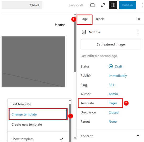 Add A WordPress Blog Page For Posts - Change Page Template