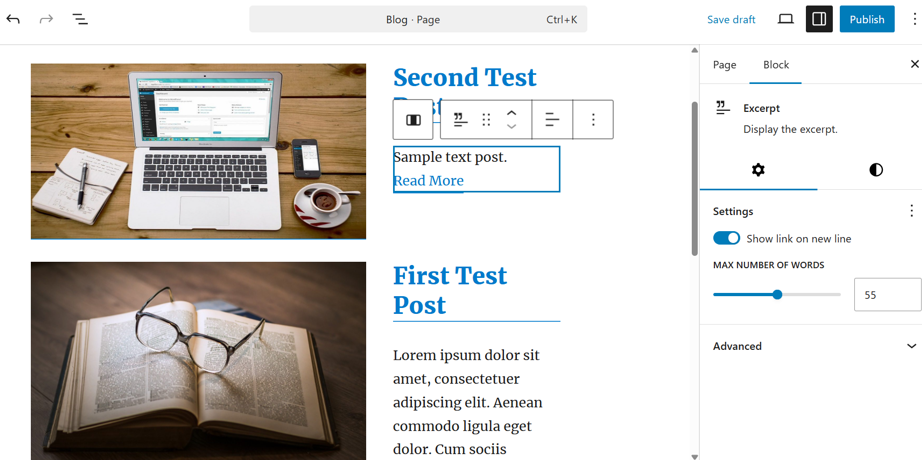 Add A WordPress Blog Page For Posts - Edit Inner Blocks of Query Loop Block