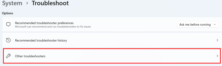  Fix DNS Server Not Responding Error - Open Other Troubleshooters Settings