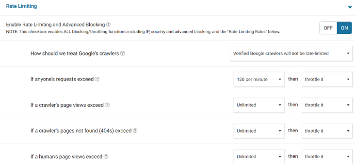 Fix HTTP 429 Too Many Requests Error - Set Rate Limiting for Different Actions