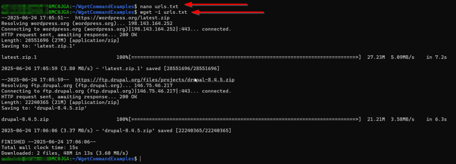 How To Use The Wget Command - Use wget Command Download Multiple Files