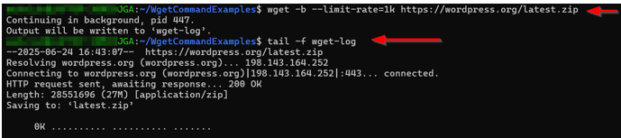 How To Use The Wget Command - Download in Background and See Live Progress