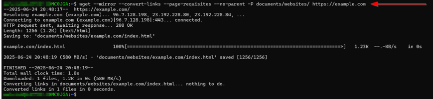 How To Use The Wget Command - Use Wget to Mirror Complete Website