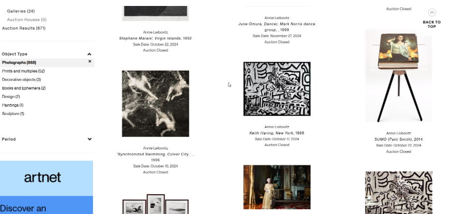 How To Start A Photography Business - Annie Leibovitz's Profile on ArtNe