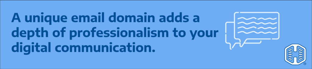 A unique email domain name