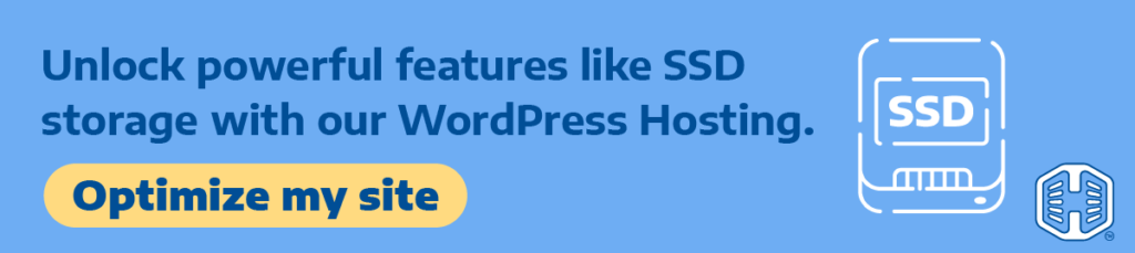 Strip Banner Text - Unlock Powerful Features Like SSD Storage With Our WordPress Hosting