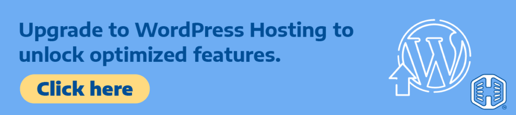 Strip Banner Text - Upgrade To WordPress Hosting To Unlock Optimized Features