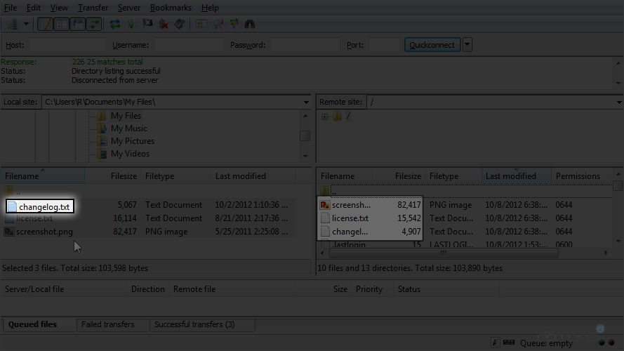 Upload Files Using FileZilla - changelog.txt
