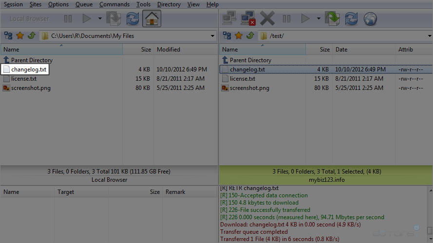 Upload Files Using - File Downloaded