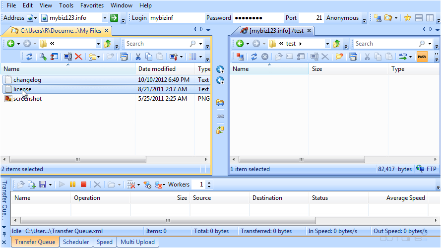 Step 1 - Main Window - Upload Files using SmartFTP