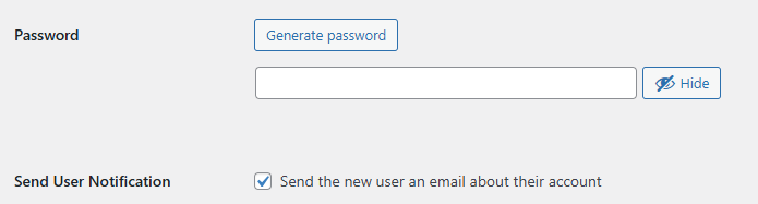 Invite Users To Access A WordPress Blog - Generate New User Password
