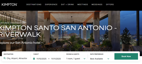 Website Examples - Kimpton Hotels