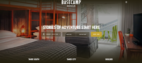 Website Examples - Basecamp Hotel