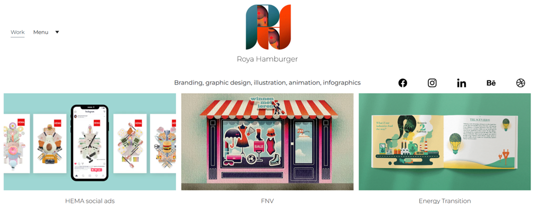 8 Creative Resume Website Examples To Showcase Your Skills - Roya Hamburger