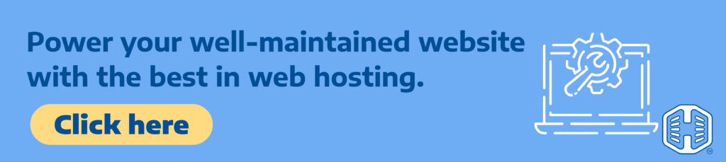 Strip Banner Text - Power your well-maintained website with the best in web hosting. [Sign up.]