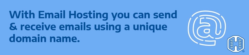 Strip Banner Text - With Email Hosting You Can Send & Receive Emails Using A Unique Domain Name