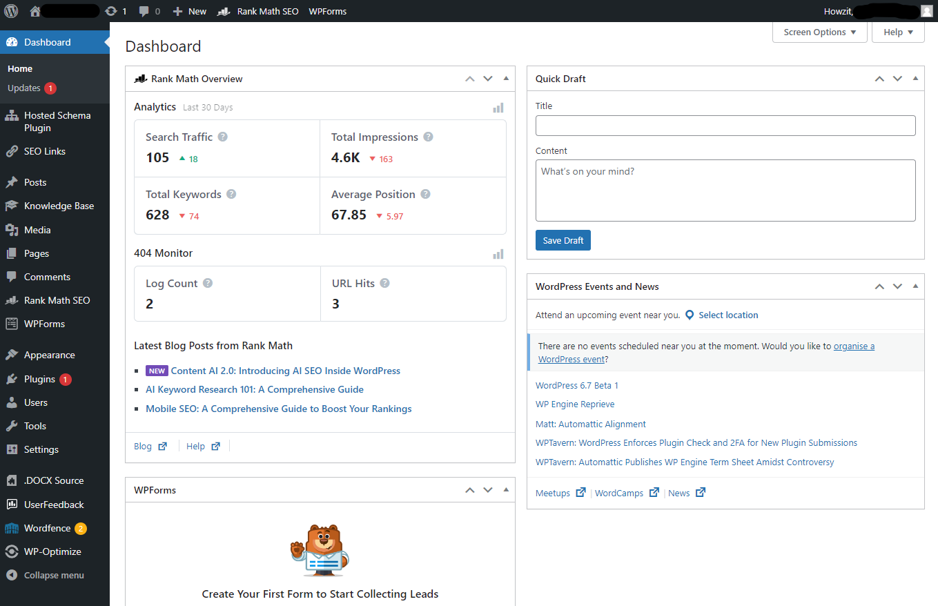 Login in to WordPress via cPanel - Popular Apps - WordPress Dashboard