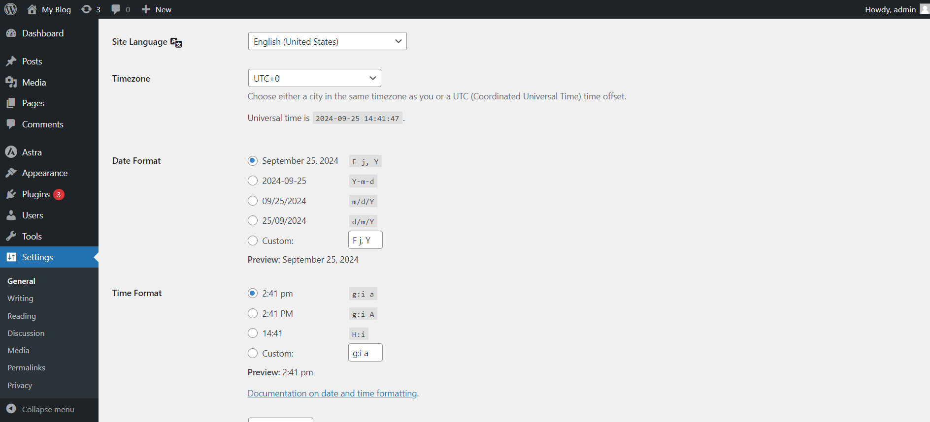 Change Language Settings In WordPress - WordPress Dashboard