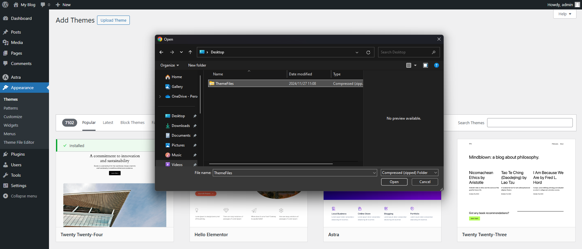 Resolve Missing Theme Error - 