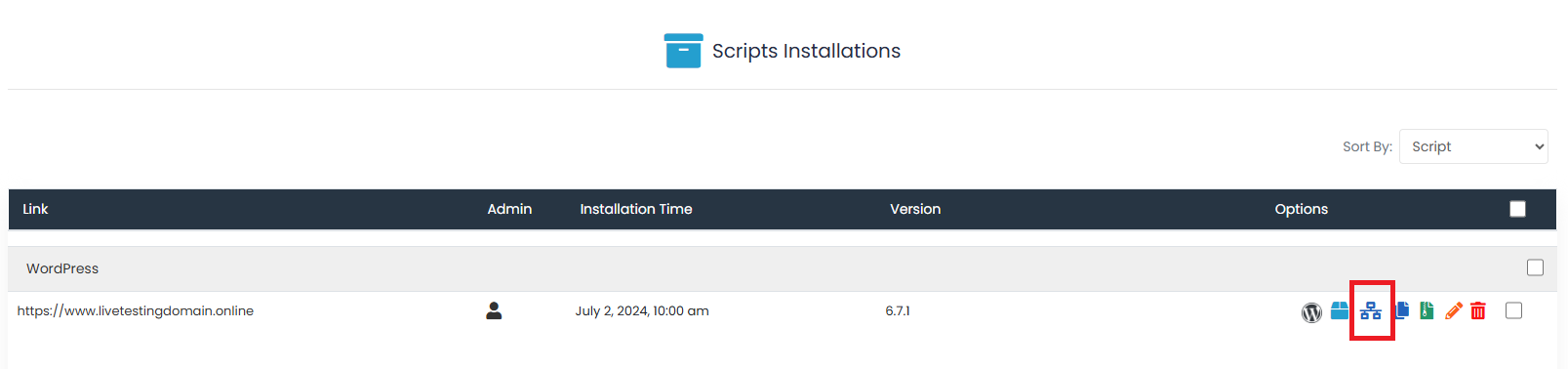 WordPress Staging Site - Scripts Installations