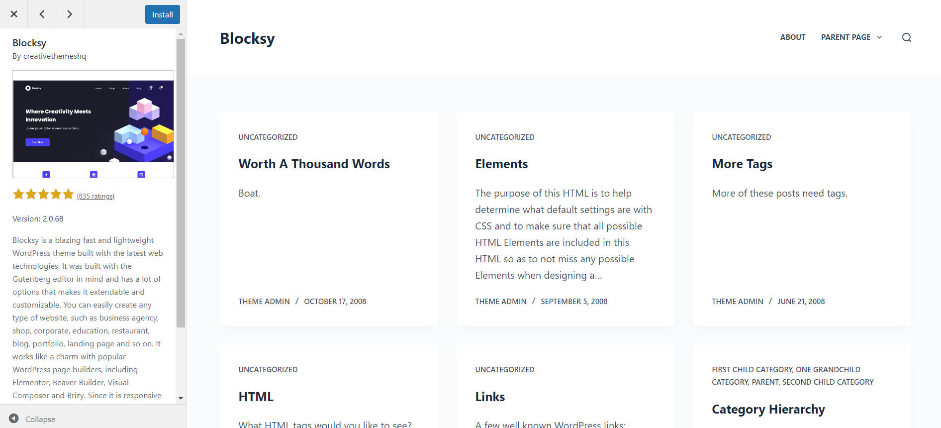 Change or Upload a Theme in WordPress - Install Theme