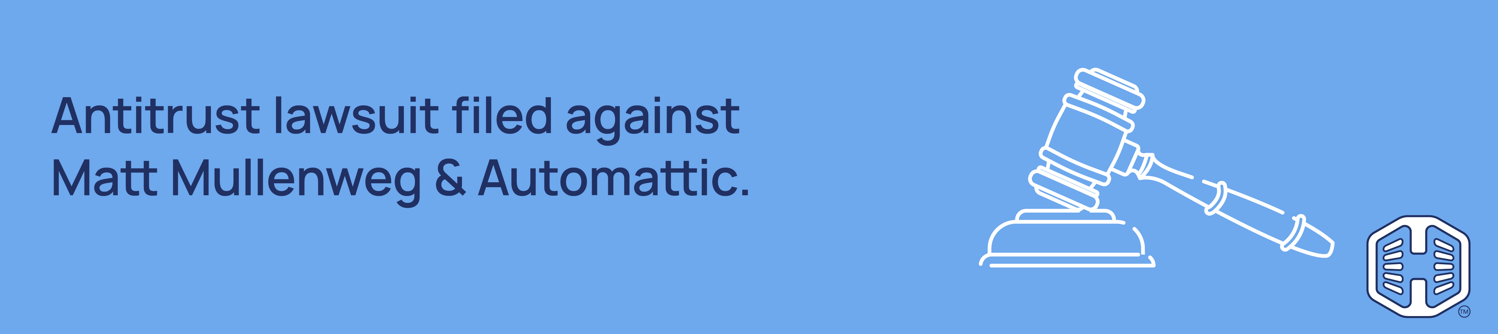 Strip Banner Text - Antitrust lawsuit filed against Matt Mullenweg & Automattic.