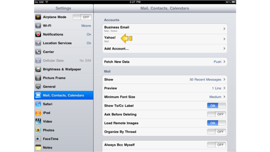 Setup Yahoo Email On iPad - Yahoo Mailbox