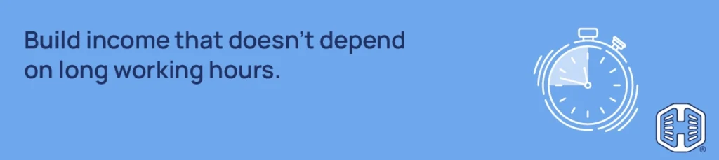 Strip Banner Text - Build income that doesn't depend on long working hours