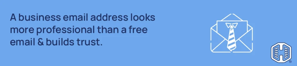 Email Address Ideas - A business email address looks more professional than a free email & builds trust