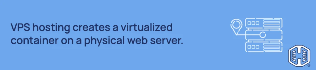 Strip Banner Text - VPS hosting creates a virtualized container on a physical web server.
