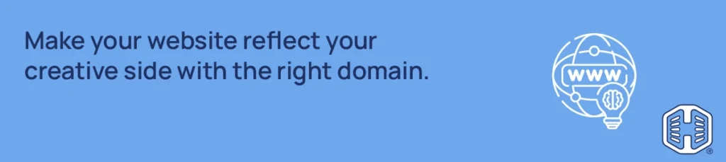 Strip Banner Text - Make your website reflect your creative side with the right domain