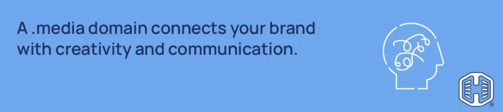 Strip Banner Text - A .media domain connects your brand with creativity and communication